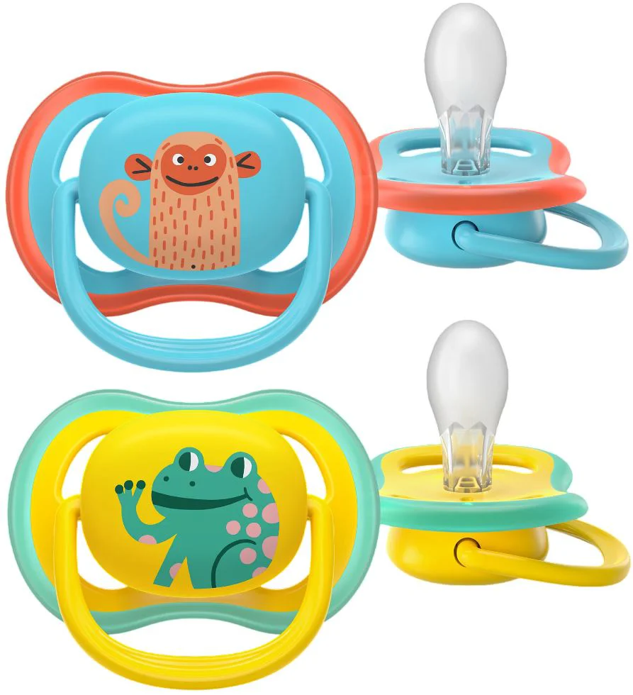 image for Suzete din silicon Philips Avent Ultra Air Albastru/Galben (18+ luni), 2 buc. foto