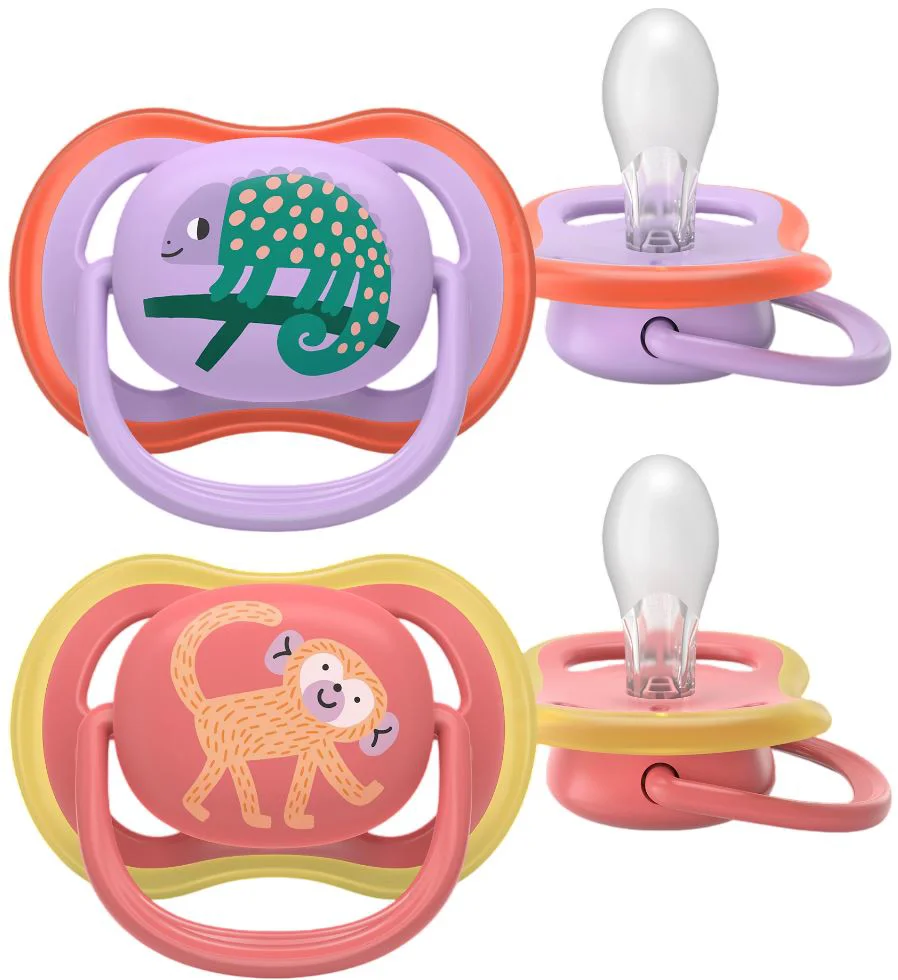 image for Suzete din silicon Philips Avent Ultra Air Mov/Roz (18+ luni), 2 buc. foto