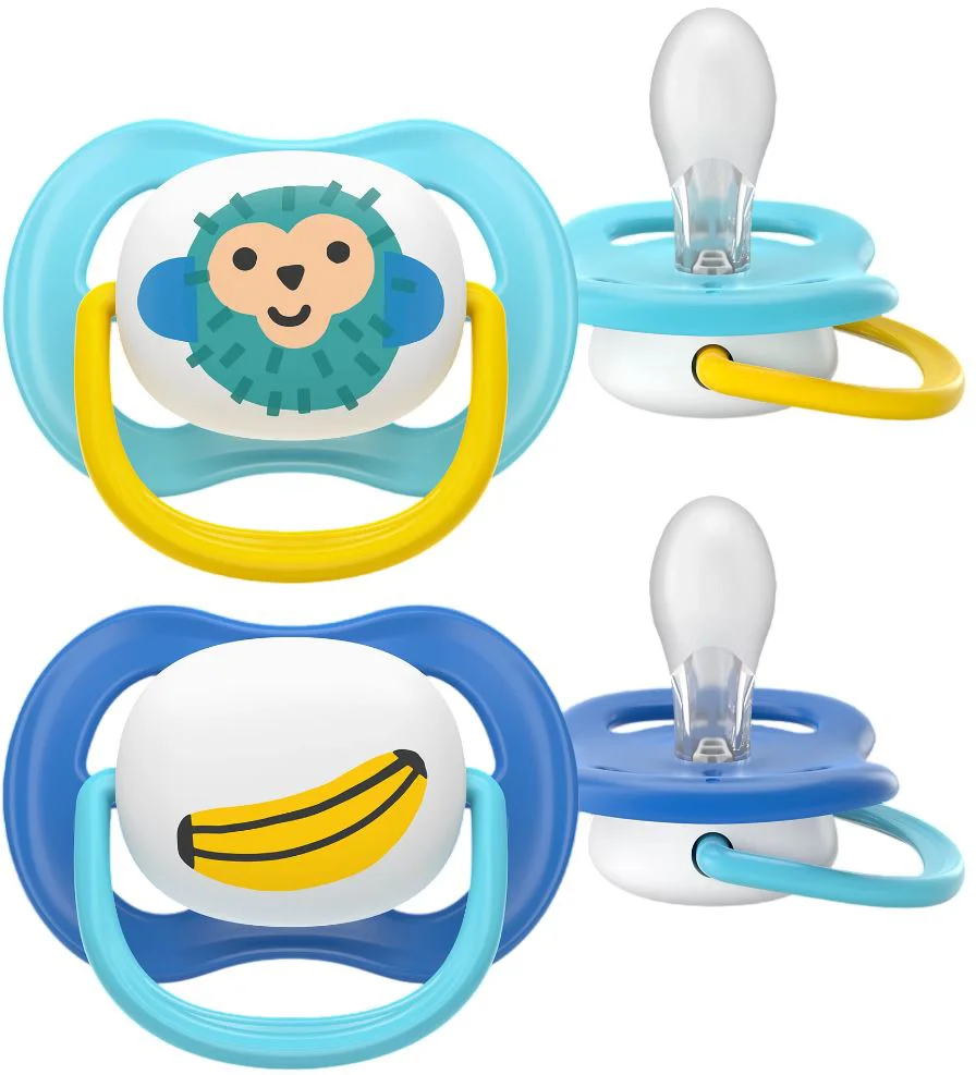 image for Suzete din silicon Philips Avent Ultra Air Happy Maimutica (6-18 luni), 2 buc. foto