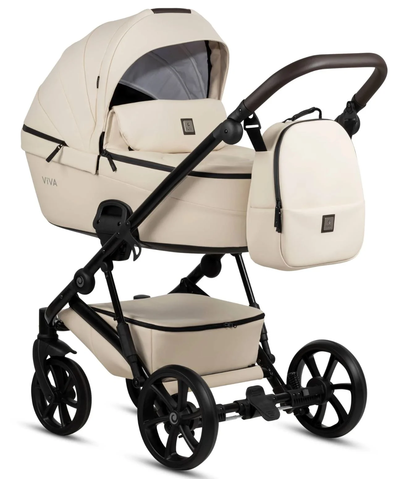 Carucior 2 in 1 Tutis Viva5 Leather Vanilla foto