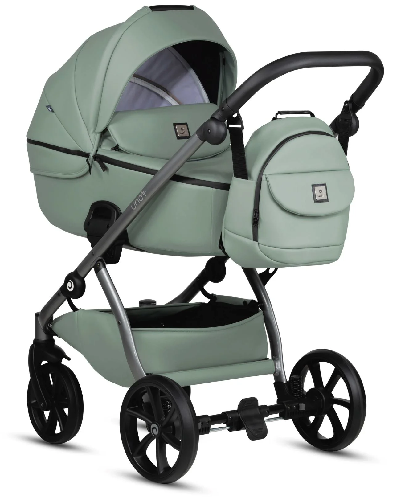 Carucior 2 in 1 Tutis Uno 5+ Leather Sage foto