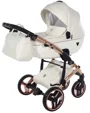 Carucior 2 in 1 Junama Fluo Line v3 indyvidual Alb-roz foto