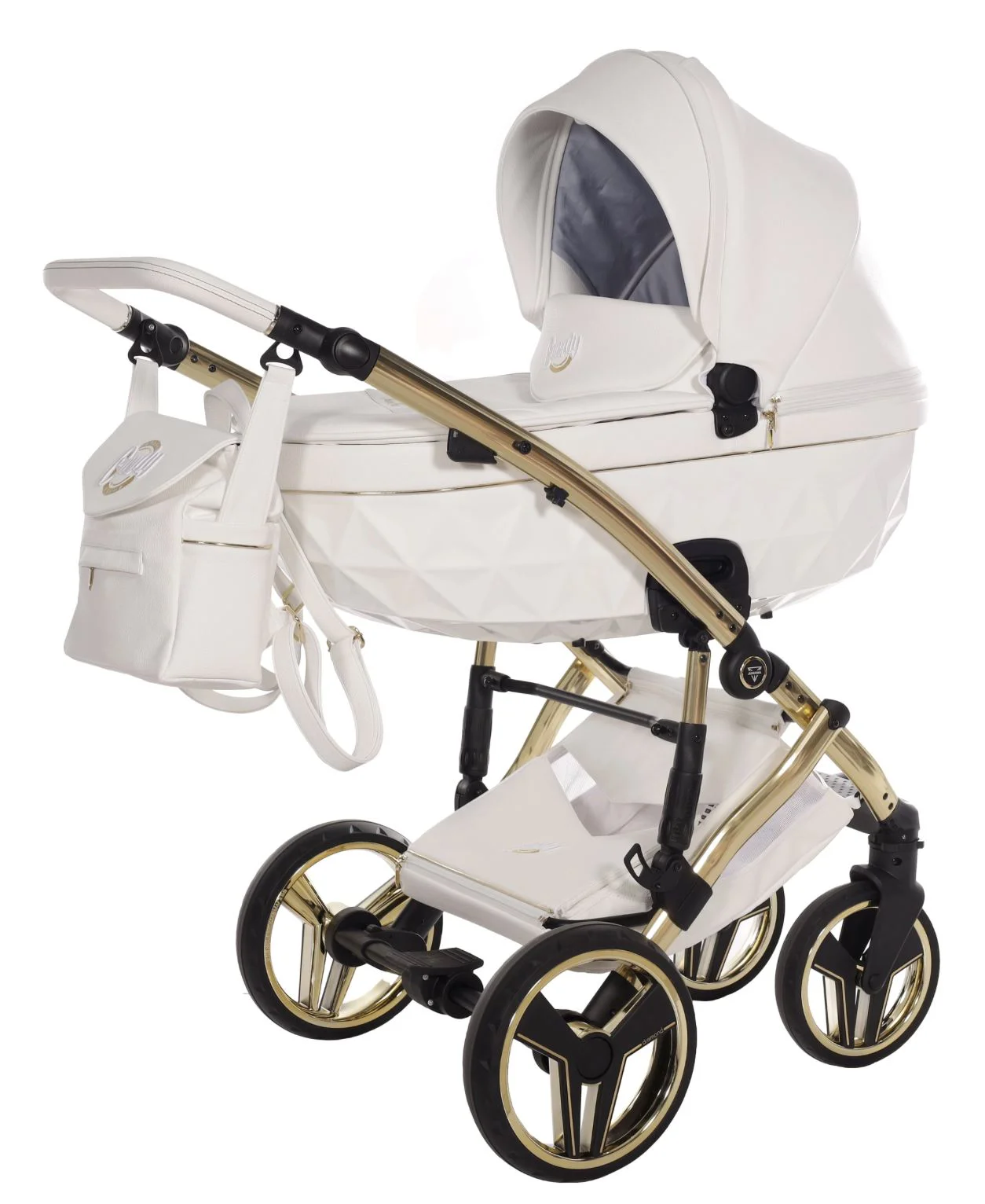 image for Carucior 2 in 1 Junama Candy Premium 02 Alb foto