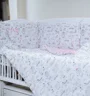 Комплект постельного белья для кроватки PernaMea HappyBaby Розовый, 8 предметов, 120x60 см foto