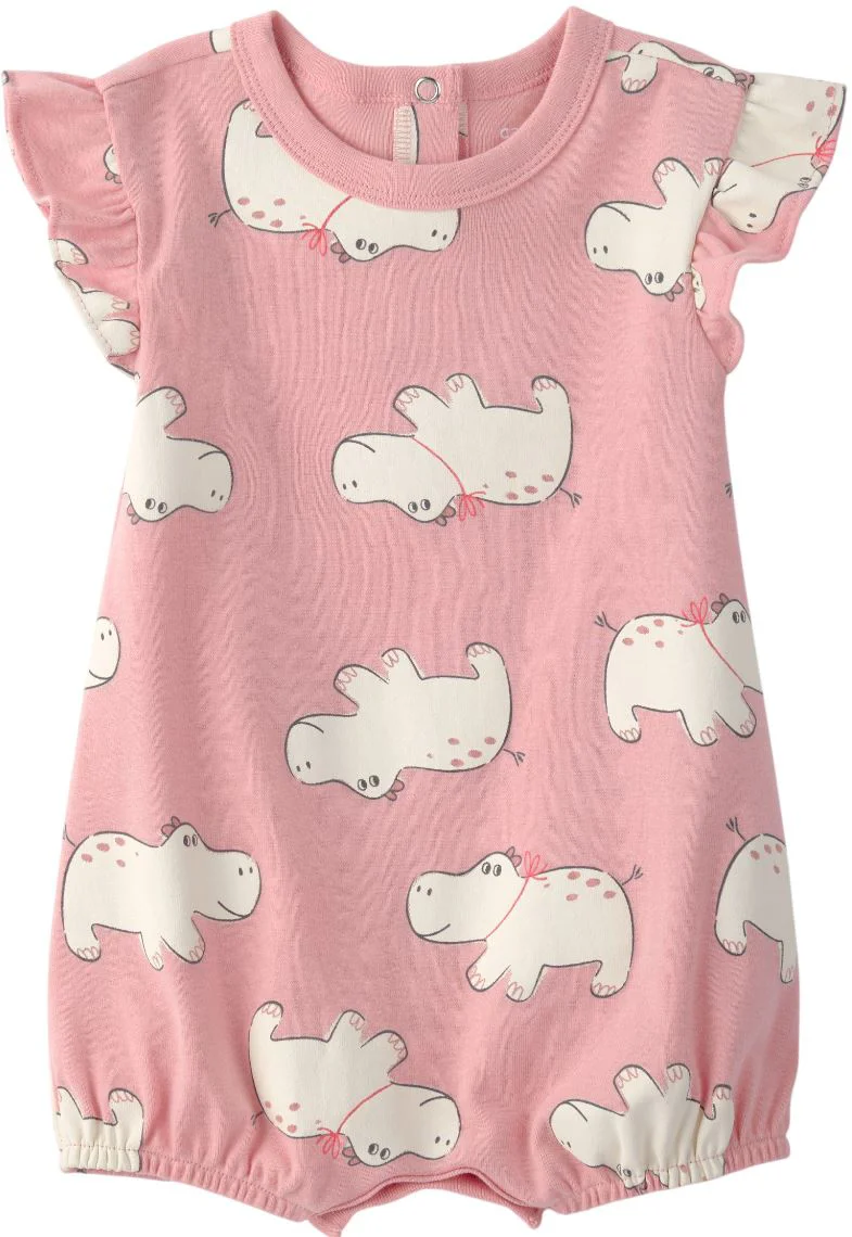image for Carter's Короткий комбинезон с принтом Pink Hippo foto