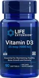 Supliment alimentar Life Extension Vitamina D-3 25 mcg 1000 IU, 90 capsule foto