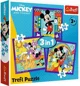 Puzzle Trefl 3 in 1 Mickey and his merry crew foto