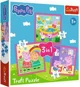 Puzzle Trefl 3 in 1 Peppa and friends foto