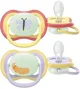Suzeta din silicon Philips Avent Ultra Air Night fosforescenta Fluture (0-6 luni), 2 buc. foto