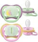 Пустышки из силикона Philips Avent Ultra Air Night светящиеся Бабочкa (6-18 мес.), 2 шт. foto