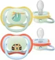 Suzeta din silicon Philips Avent Ultra Air Night fosforescenta Lenes/Tigru (0-6 luni), 2 buc. foto