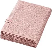 Paturica tricotata din bambus BabyOno Pink foto
