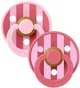 Set 2 suzete rotunde din latex BIBS Studio Colour Baby Pink Coral mix (6-18 luni) foto