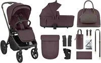 Carucior 2 in 1 KikkaBoo Goya Platinum Merlot foto