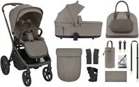 Carucior 2 in 1 KikkaBoo Goya Platinum Mocca foto