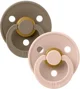 Set 2 suzete rotunde din latex BIBS Studio Colour Dark Oak/Blush (0-6 luni) foto