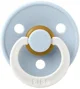 Suzeta rotunda din latex BIBS Glow Baby Blue (6-18 luni) foto