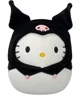 Jucarie de plus Squishmallows Hello Kitty in costum Kuromi, 20 cm foto