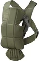 Marsupiu anatomic BabyBjorn Mini Dark Green cu pozitii multiple de purtare, Woven foto