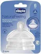 Tetina din silicon Chicco Natural Feelling, flux terci (6+ luni), 2 buc. foto