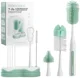 Set pentru curatarea biberoanelor 7 in 1 cu perie electrica Momcozy Green foto