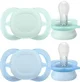 Suzete din silicon Philips Avent Ultra Start Verde-Albastru (0-2 luni), 2 buc. foto