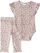 Carter's Set 2 piese Floral Drop Needle - body si pantaloni foto