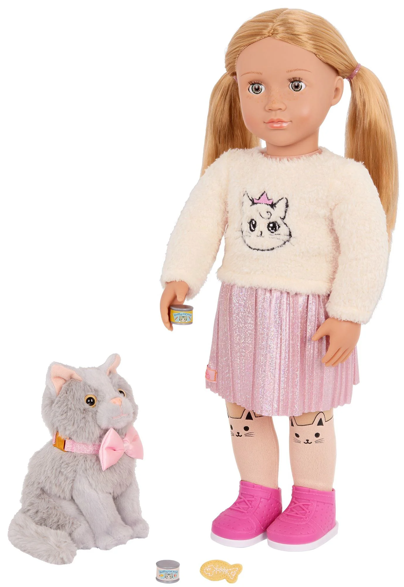 image for Papusa cu motanas Sammy Battat Our Generation Sheela, 46 cm foto