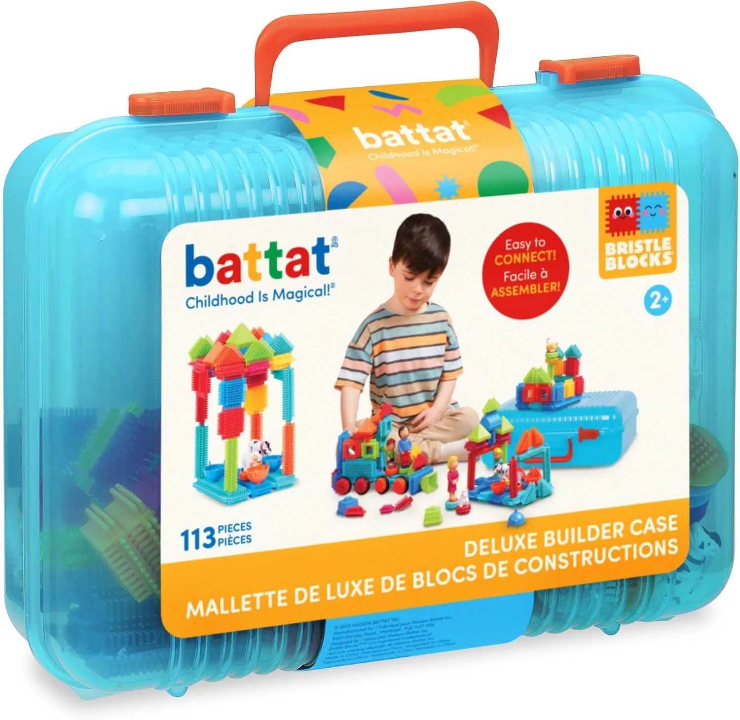 image for Set de constructie Battat Bristle Blocks in cutie, 113 buc. foto