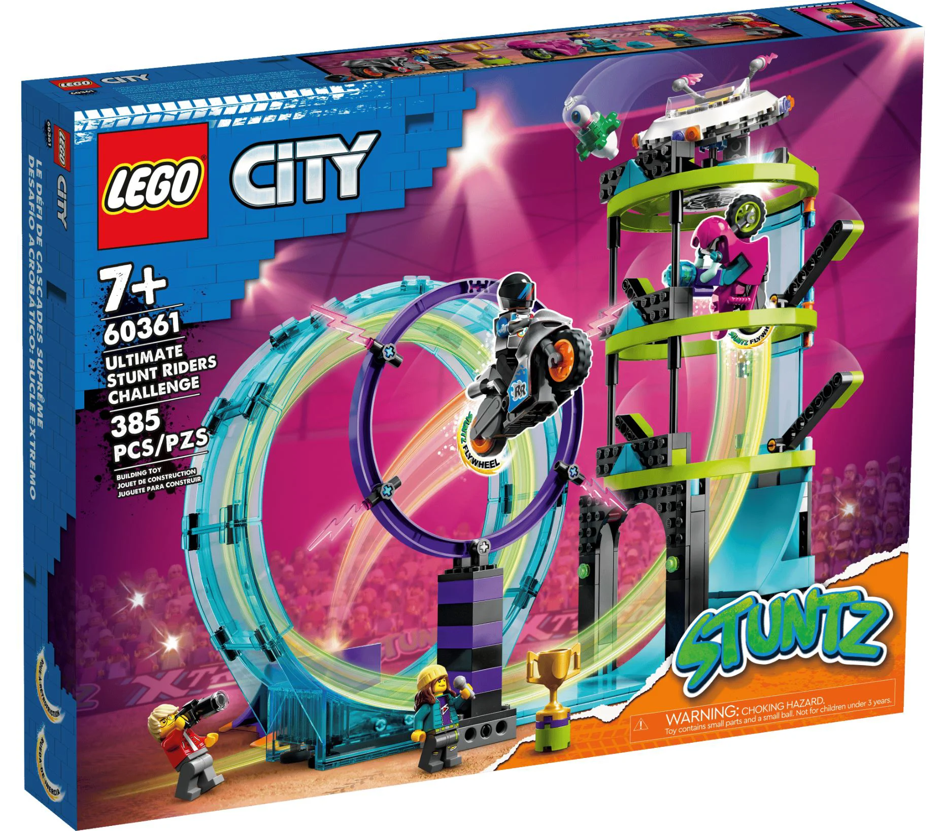 image for Set de constructie Lego City Provocarea cascadorilor, 385 el. foto