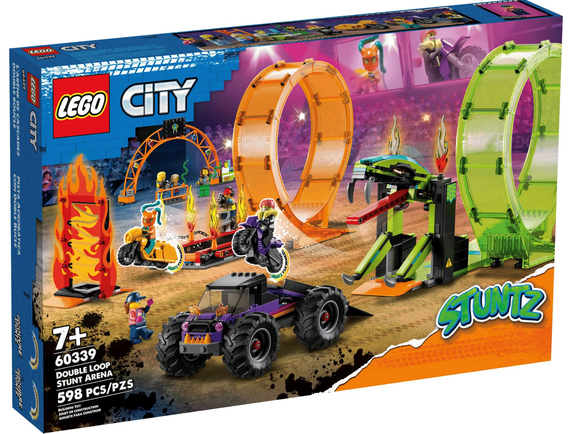 image for Set de constructie Lego City Double Loop Stunt Arena, 598 el. foto