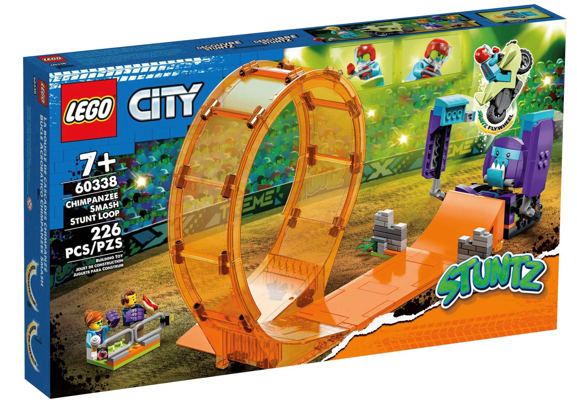 image for Set de constructie Lego City Bucla de cascadorie cu cimpanzeul, 226 el. foto