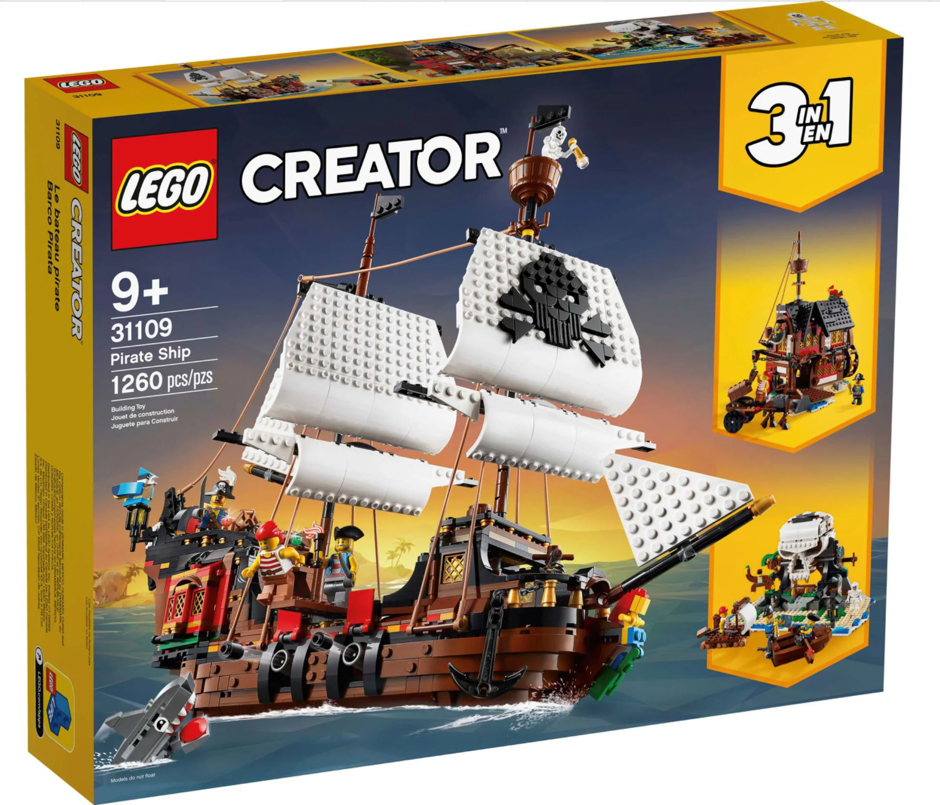 image for Конструктор 3 в 1  Lego Creator Пиратский корабль, 1260 эл. foto