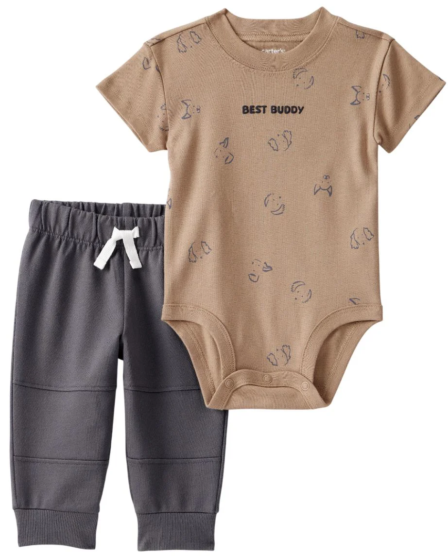 Carter's Set 2 piese Best Buddy Dog - body si pantaloni foto
