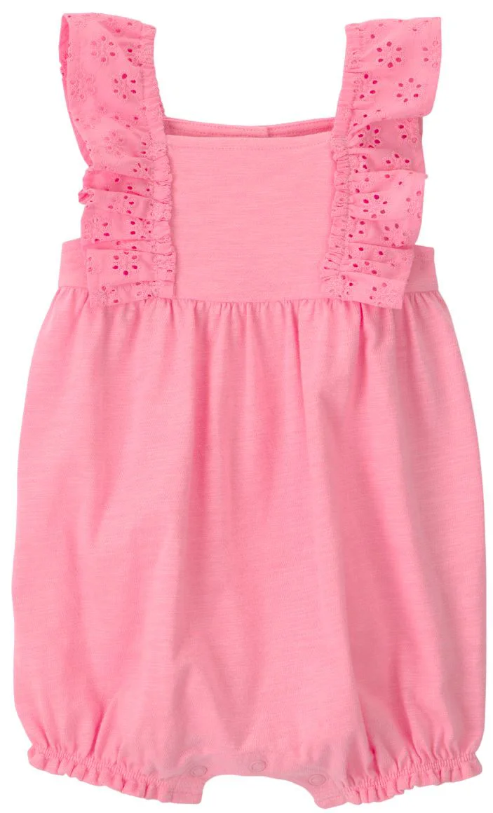 Carter's Salopeta scurta din bumbac Pink Eyelet foto
