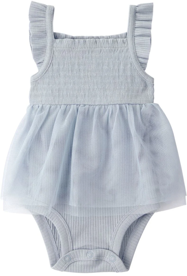 Carter's Salopeta scurta cu tutu Blue Smocking foto