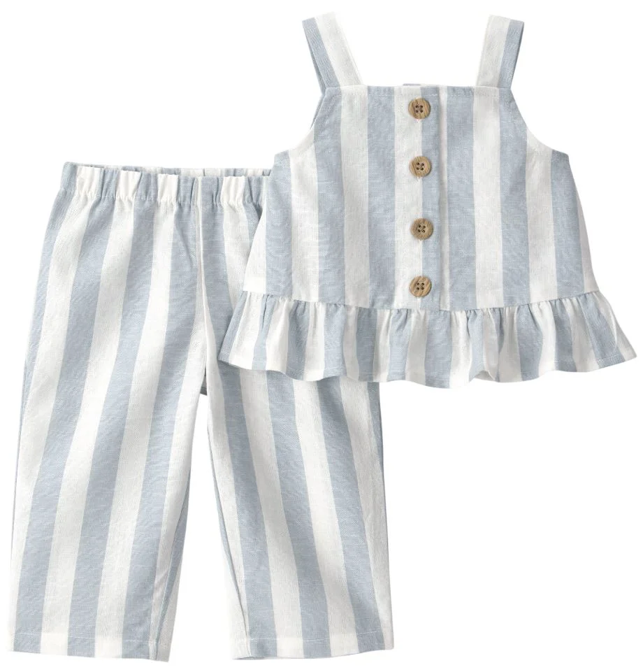 image for Carter's Комплект 2 в 1 Blue&Cream Stripe - топ без рукавов и штаны foto