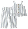 Carter's Комплект 2 в 1 Blue&Cream Stripe - топ без рукавов и штаны foto