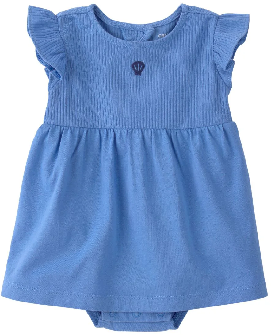 image for Carter's Rochita-body din bumbac Blue Seashell Jersey foto