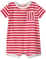 Carter's Salopeta scurta din bumbac Red Stripe Rib foto