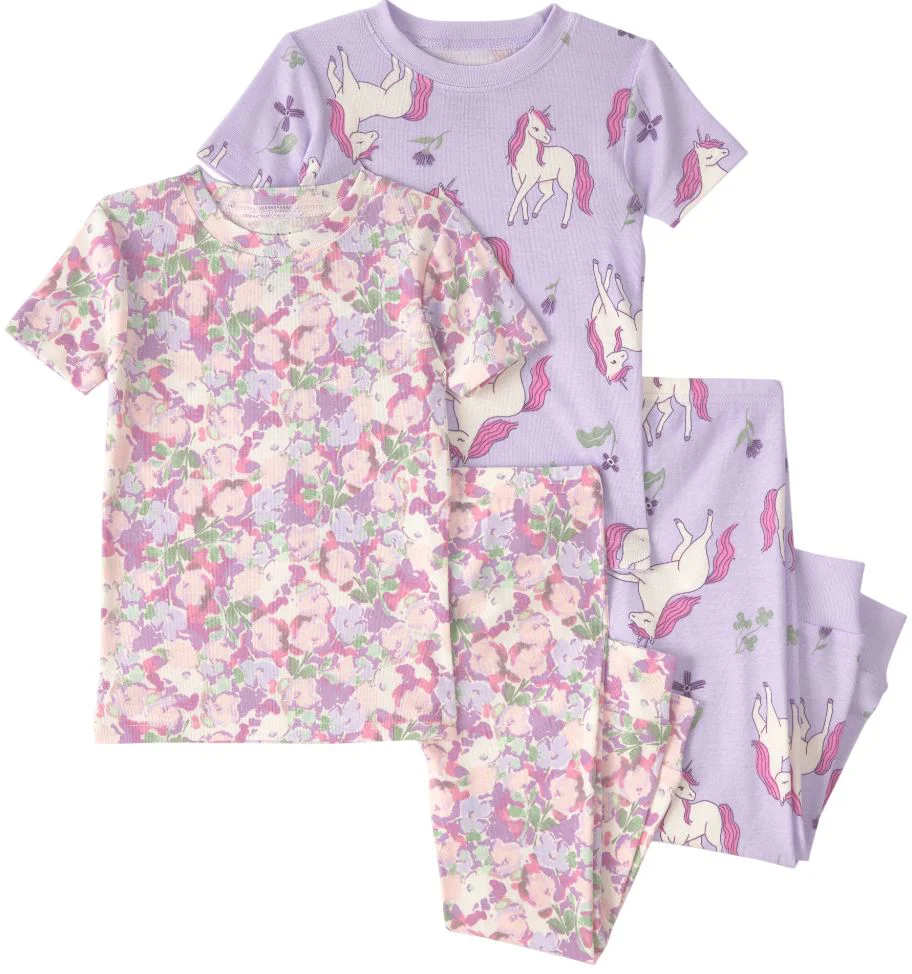 Carter's Set 2 pijamale din bumbac Purple Unicorn Floral foto