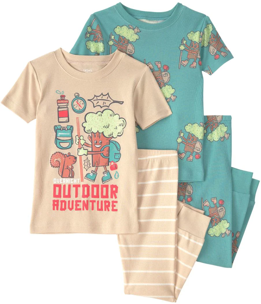 Carter's Set 2 pijamale din bumbac Hiking Tree foto