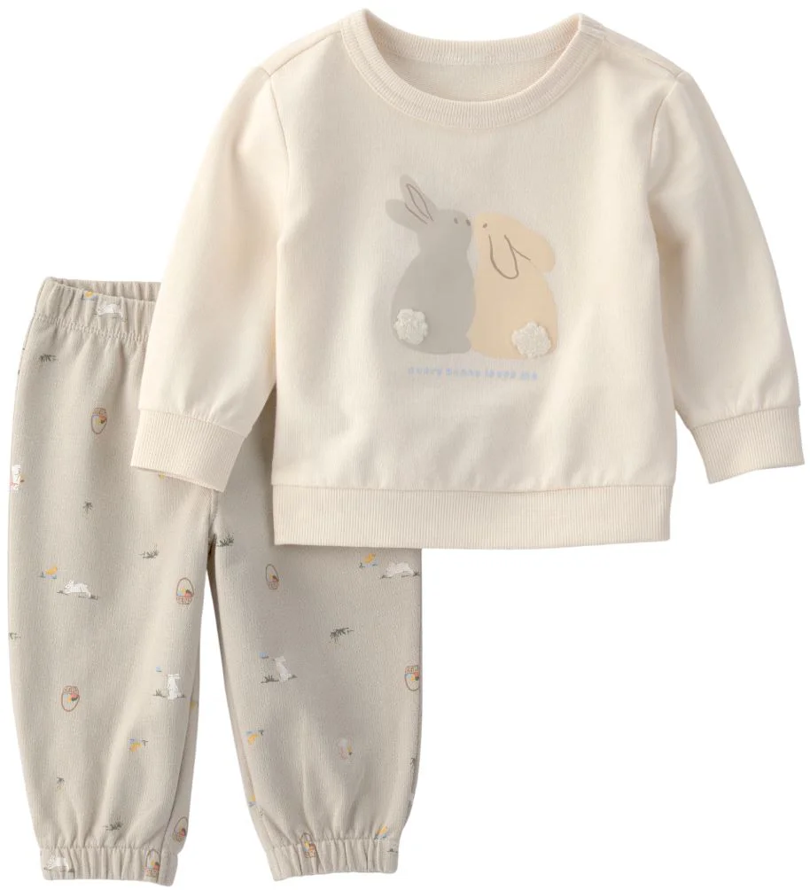 image for Carter's Set 2 piese Every Bunny Loves Me - hanorac si pantaloni foto