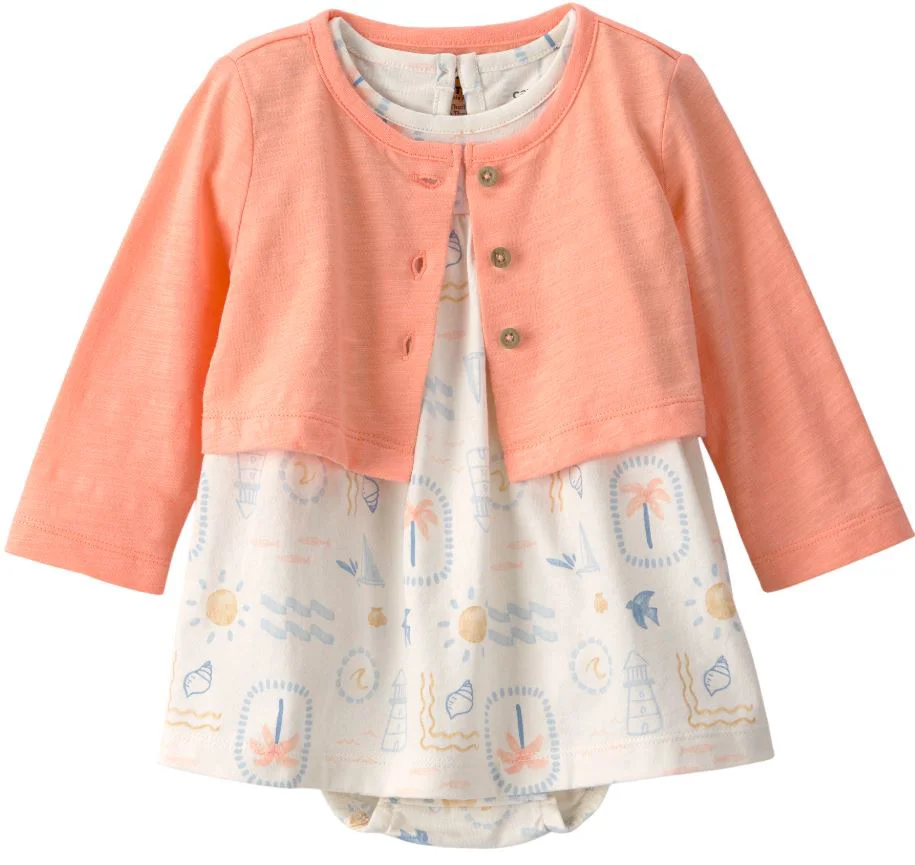 Carter's Set 2 piese Beach Mosaic - rochita-body si cardigan foto