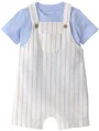 Carter's Set 2 piese Overall Vertical Stripe - tricou si salopeta foto