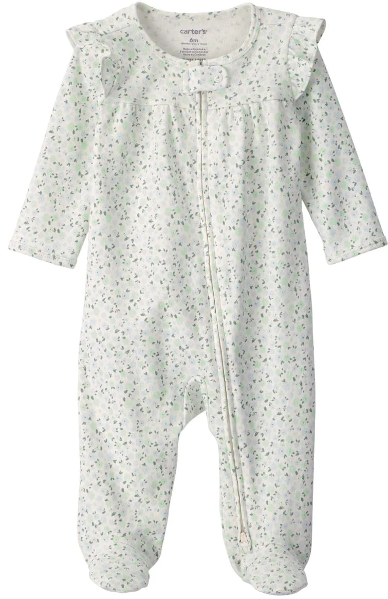 image for Carter's Pijama din bumbac cu volane si botosei Ditsy Floral Flutter foto