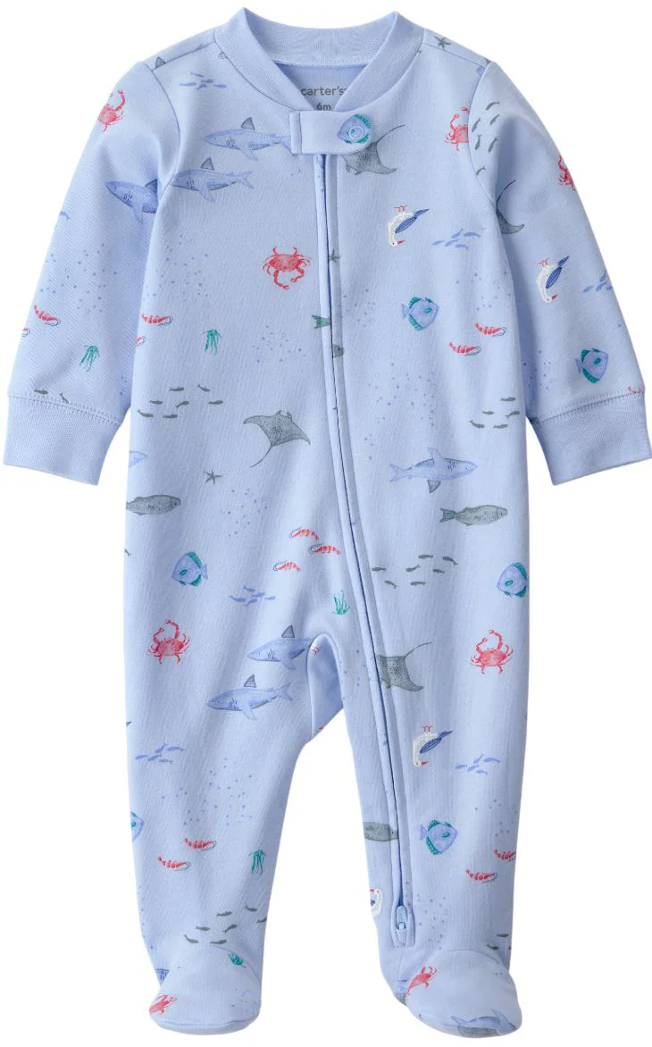 image for Carter's Pijama din bumbac cu botosei Sea Animals foto