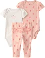 Carter's Set 3 piese Floral Ruffle - 2 body si pantaloni foto