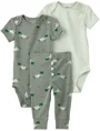 Carter's Set 3 piese Dino Print - 2 body si pantaloni foto