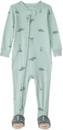 Carter's Pijama din bumbac cu botosei Green Dino Feet foto
